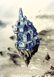 Синий город между небом и морем