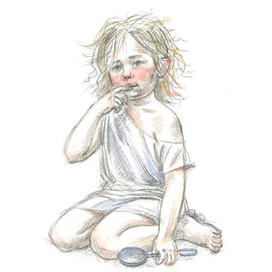 "Динка" Валентина Осеева. Иллюстрация