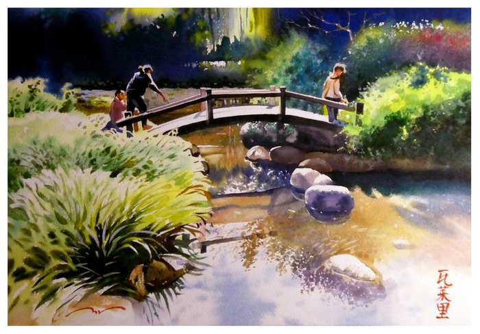 ,,Китайский мостик в парке Гуанчжоу,,