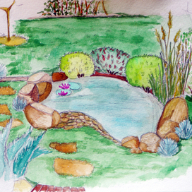 Иллюстрация для создания пруда