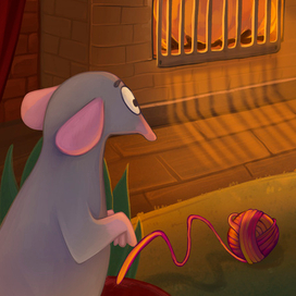 Книжная иллюстрация Котик 2 