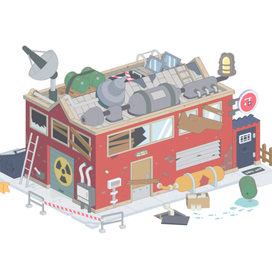 Professor Frink's laboratory during a coronavirus pandemic