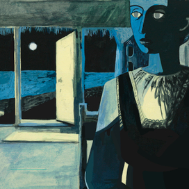 Пейзаж, нарисованный чаем