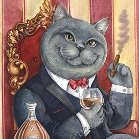 Кот с сигарой