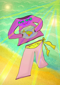 Однажды, Кофта, Рыбка и Штаны решили поехать на море отдыхать