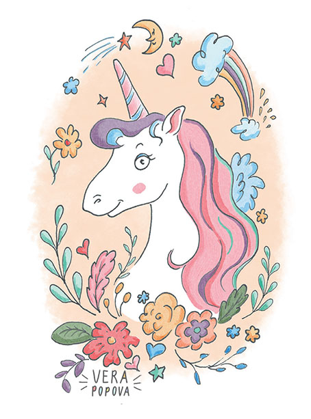 Илюстрация с единорогом