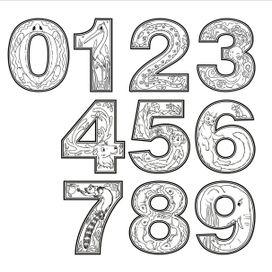 Цифры-раскраски