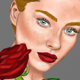 Девушка с розой