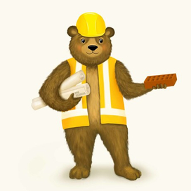 Медведь. Профессия - строитель.