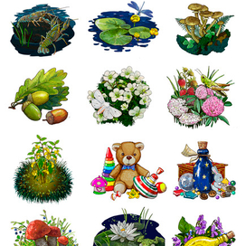 Миниатюры под названием главы, маленькие 2-2,5 см.