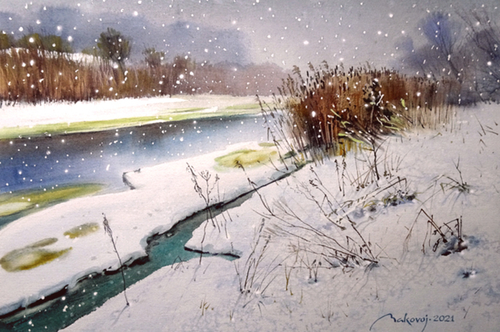 ,,Снегопад в феврале ,, 