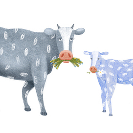 Корова с теленком