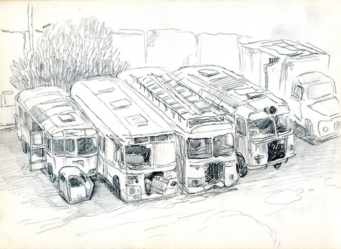 старые автобусы