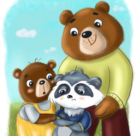 Иллюстрация для сказки про енотика Симку