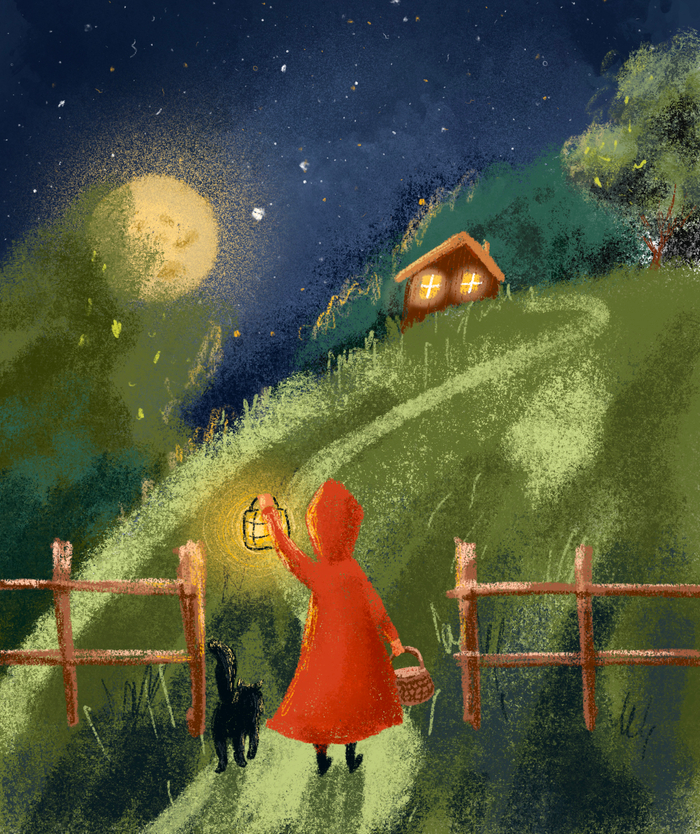 Иллюстрация для книги Красная шапочка