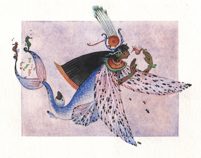 Русалка и коньки