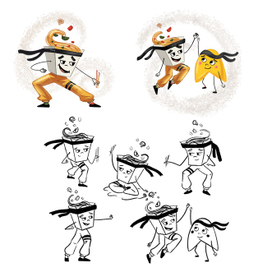 Бренд персонаж для лапшичной  