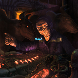 Дядя за аппаратом 