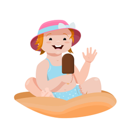 Девочка с мороженым