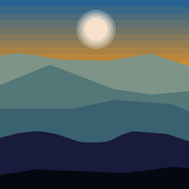 Простой векторный пейзаж 