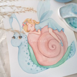 Девочка эльф на улитке