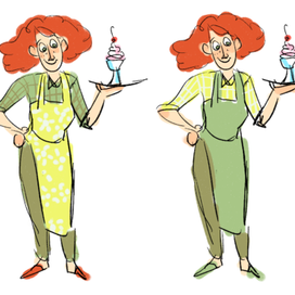 Разработка персонажа - официантка_3