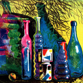 Натюрморт с бутылками
