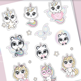 набор наклеек