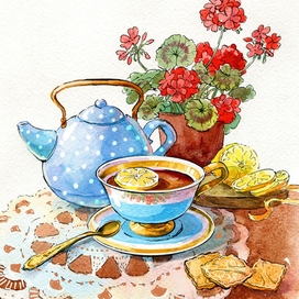 Чай с лимоном