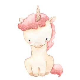 Акварельный единорог