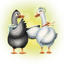 Два веселых гуся