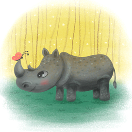 Носорог и бабочка