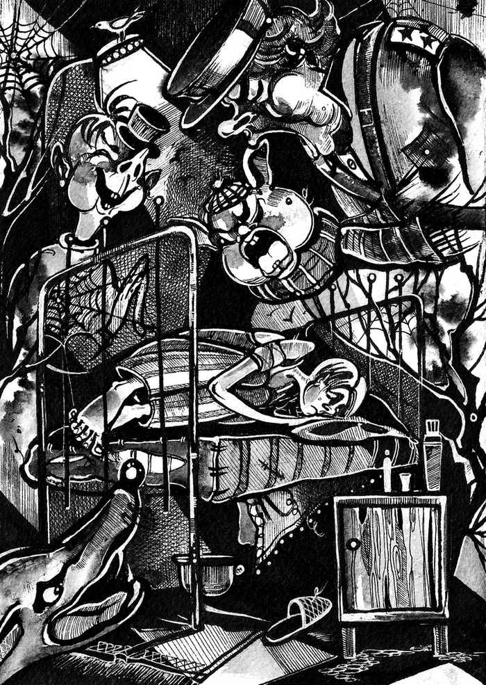 Страшный сон.   Иллюстрация к книге А. Краузе