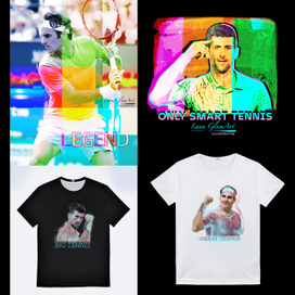 Иллюстрации для теннисного мерча