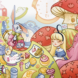 Иллюстрация для книги "Алиса в стране чудес"