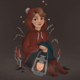 Девочка с фонариком