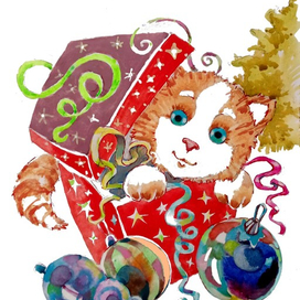 Котенек в Новый год