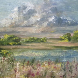 На берегу пруда