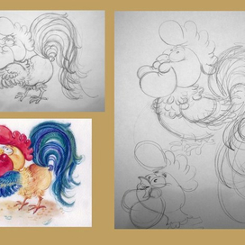 петушок-эскизирование
