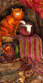 Кот со сметаной