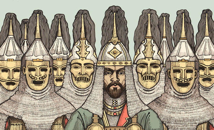 Слово о полку Игореве. Половецкие воины. Заставка.