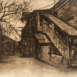 Typical street of Krasnodar. Russia