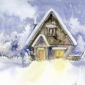 Иллюстрация для новогодней открытки 