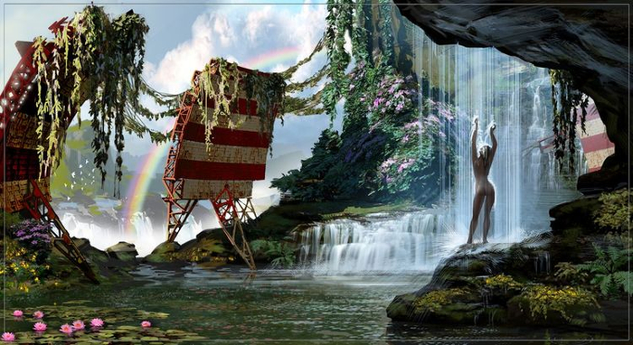 Зона принятия водных процедур.(база учёных)