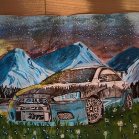 Лансер на фоне природы