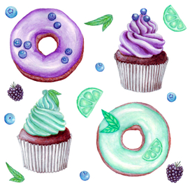 Пончики и капкейки