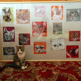 панно "Кошки" в интерьере