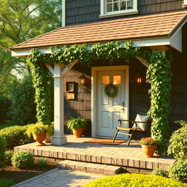 Иллюстрация декора крыльца