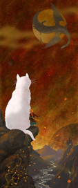 Октябрь. (из серии "про Девочку и Белую Кошку)