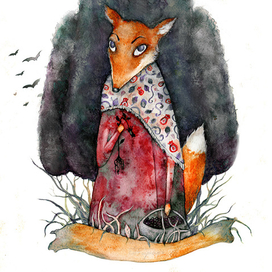 Лиса с корзинкой